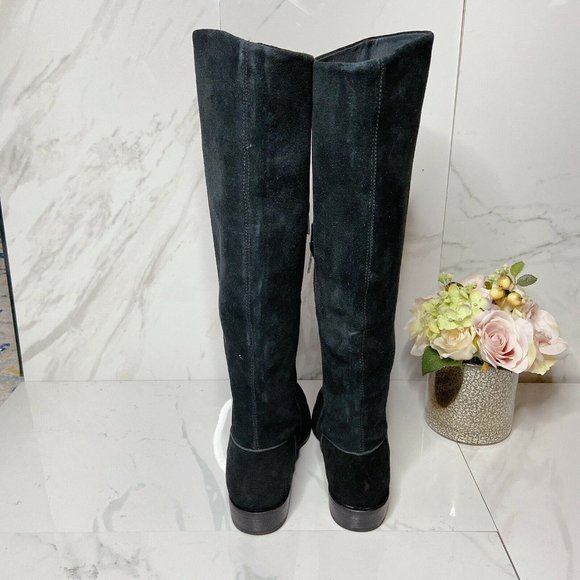 Ugg Tall Knee High Riding Boot Low Heel Black - Picture 5 of 8